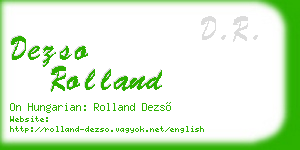 dezso rolland business card